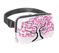 Waist Pack for Women Men, Outdoor Waist Bag Fanny Pack, Slim Running Belt Bum Bag for Walking Jogging Hiking Traveling Workout - Tree of Pink Heart