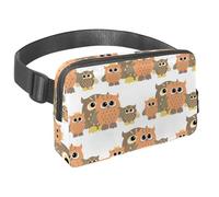 Waist Pack for Women Men, Outdoor Waist Bag Fanny Pack, Slim Running Belt Bum Bag for Walking Jogging Hiking Traveling Workout - Cute Owls Family