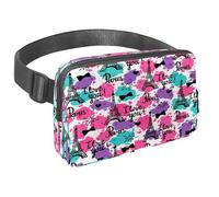 Waist Pack for Women Men, Outdoor Waist Bag Fanny Pack, Slim Running Belt Bum Bag for Walking Jogging Hiking Traveling Workout - Paris Eiffer Tower on Bright Background