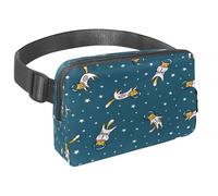 Waist Pack for Women Men, Outdoor Waist Bag Fanny Pack, Slim Running Belt Bum Bag for Walking Jogging Hiking Traveling Workout - Funny Cat Astronaut in Space