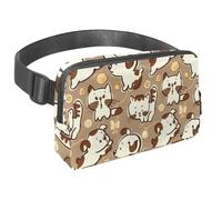 Waist Pack for Women Men, Outdoor Waist Bag Fanny Pack, Slim Running Belt Bum Bag for Walking Jogging Hiking Traveling Workout - Cute Puppies and Kittens