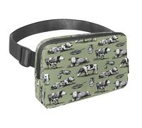 Waist Pack for Women Men, Outdoor Waist Bag Fanny Pack, Slim Running Belt Bum Bag for Walking Jogging Hiking Traveling Workout - Farm Cow Homemade Cheese Milk