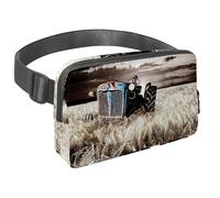Waist Pack for Women Men, Outdoor Waist Bag Fanny Pack, Slim Running Belt Bum Bag for Walking Jogging Hiking Traveling Workout - Abandoned Farm Tractor