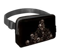 Waist Pack for Women Men, Outdoor Waist Bag Fanny Pack, Slim Running Belt Bum Bag for Walking Jogging Hiking Traveling Workout - Pile of Skull and Bones
