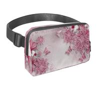 Waist Pack for Women Men, Outdoor Waist Bag Fanny Pack, Slim Running Belt Bum Bag for Walking Jogging Hiking Traveling Workout - Jewels Flower and Butterfly