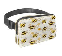 Waist Pack for Women Men, Outdoor Waist Bag Fanny Pack, Slim Running Belt Bum Bag for Walking Jogging Hiking Traveling Workout - Cute and Fat Bees