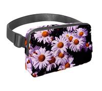 Waist Pack for Women Men, Outdoor Waist Bag Fanny Pack, Slim Running Belt Bum Bag for Walking Jogging Hiking Traveling Workout - Splendid Daisy Flower