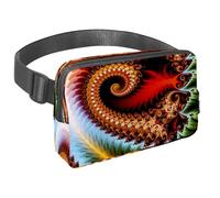 Waist Pack for Women Men, Outdoor Waist Bag Fanny Pack, Slim Running Belt Bum Bag for Walking Jogging Hiking Traveling Workout - Abstract Fractal Dragon Spiral