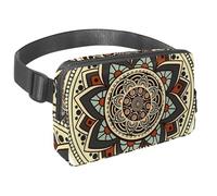 Waist Pack for Women Men, Outdoor Waist Bag Fanny Pack, Slim Running Belt Bum Bag for Walking Jogging Hiking Traveling Workout - Round Mandala Floral