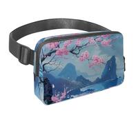 Waist Pack for Women Men, Outdoor Waist Bag Fanny Pack, Slim Running Belt Bum Bag for Walking Jogging Hiking Traveling Workout - Moutain Cherry Tree