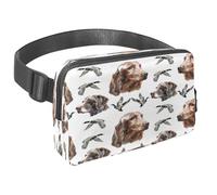 Waist Pack for Women Men, Outdoor Waist Bag Fanny Pack, Slim Running Belt Bum Bag for Walking Jogging Hiking Traveling Workout - Irish Setter Deutsch Kurzhaar and Wild Duck