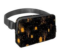 Waist Pack for Women Men, Outdoor Waist Bag Fanny Pack, Slim Running Belt Bum Bag for Walking Jogging Hiking Traveling Workout - Grave Dead Tree Halloween