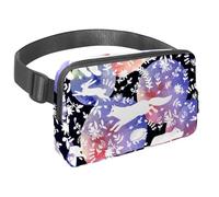 Waist Pack for Women Men, Outdoor Waist Bag Fanny Pack, Slim Running Belt Bum Bag for Walking Jogging Hiking Traveling Workout - Fairy Fox Rabbit and Bear