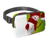 Waist Pack for Women Men, Outdoor Waist Bag Fanny Pack, Slim Running Belt Bum Bag for Walking Jogging Hiking Traveling Workout - Winter Hat Scarf Snowman