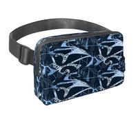 Waist Pack for Women Men, Outdoor Waist Bag Fanny Pack, Slim Running Belt Bum Bag for Walking Jogging Hiking Traveling Workout - Abstract Chaotic Shape Wave Lines