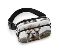 Waist Pack Funny Alpaca Llama Printed Butt Pack Fanny Pack Hip Bum Bag for Workout Traveling Casual Running Hiking Cycling, Funny Alpaca Llama, 7.9 X 5.1 in