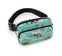 Waist Pack Goat Frolic Printed Butt Pack Fanny Pack Hip Bum Bag for Workout Traveling Casual Running Hiking Cycling, Goat Frolic, 7.9 X 5.1 in
