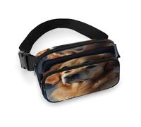 Waist Pack Golden Retriever Printed Butt Pack Fanny Pack Hip Bum Bag for Workout Traveling Casual Running Hiking Cycling, Golden Retriever, 7.9 X 5.1 in