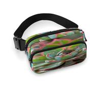 Waist Pack Green Succulents Images Printed Butt Pack Fanny Pack for Men Women Workout Traveling Casual Running Hiking Cycling Hip Bum Bag with Adjustable Strap for Outdoors, Green Succulents Images,