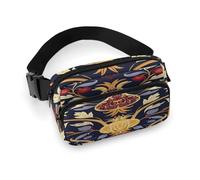 Waist Pack Hand Drawn Pomegranate Printed Butt Pack Fanny Pack Hip Bum Bag for Workout Traveling Casual Running Hiking Cycling, Hand Drawn Pomegranate, 7.9 X 5.1 in