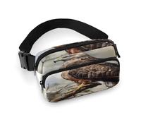 Waist Pack Hawk Sitting In The Tree Printed Butt Pack Fanny Pack Hip Bum Bag for Workout Traveling Casual Running Hiking Cycling, Hawk Sitting In The Tree, 7.9 X 5.1 in