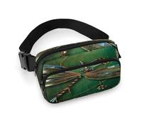 Waist Pack Jewel Dragonfly Printed Butt Pack Fanny Pack Hip Bum Bag for Workout Traveling Casual Running Hiking Cycling, Jewel Dragonfly, 7.9 X 5.1 in