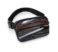 Waist Pack Knife on The Floor Printed Butt Pack Fanny Pack Hip Bum Bag for Workout Traveling Casual Running Hiking Cycling, Knife on The Floor, 7.9 X 5.1 in