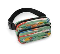 Waist Pack Many Cartoon Small Airplanes Printed Butt Pack Fanny Pack Hip Bum Bag for Workout Traveling Casual Running Hiking Cycling, Many Cartoon Small Airplanes, 7.9 X 5.1 in