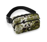 Waist Pack Panda Printed Butt Pack Fanny Pack Hip Bum Bag for Workout Traveling Casual Running Hiking Cycling, Panda, 7.9 X 5.1 in