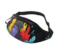 Waist Pack Premium Belt Bag Elemental Fox Kitsune Unisex Bumbags for Men Workout Climbing 14X35Cm