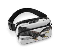 Waist Pack Sketch of Bald Eagle Diving Printed Butt Pack Fanny Pack Hip Bum Bag for Workout Traveling Casual Running Hiking Cycling, Sketch of Bald Eagle Diving, 7.9 X 5.1 in
