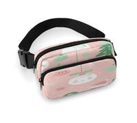 Waist Pack Soft Peach Pattern Printed Butt Pack Fanny Pack for Men Women Workout Traveling Casual Running Hiking Cycling Hip Bum Bag with Adjustable Strap for Outdoors, Soft Peach Pattern, 7.9 X 5.1