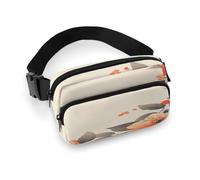 Waist Pack Spring Themed Flowers Printed Butt Pack Fanny Pack for Men Women Workout Traveling Casual Running Hiking Cycling Hip Bum Bag with Adjustable Strap for Outdoors, Spring Themed Flowers, 7.9 X