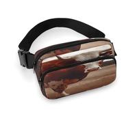 Waist Pack Texas Cow Printed Butt Pack Fanny Pack Hip Bum Bag for Workout Traveling Casual Running Hiking Cycling, Texas Cow, 7.9 X 5.1 in