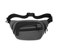 Waist Pack, Waterproof Crossbody Bag, Running Belt Bag for Walking Hiking Travel Mountain Climbing Cycling, Grey, Classique