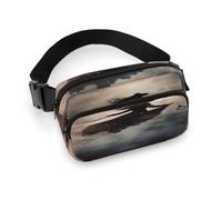 Waist Pack Witch Flight Printed Butt Pack Fanny Pack Hip Bum Bag for Workout Traveling Casual Running Hiking Cycling, Witch Flight, 7.9 X 5.1 in