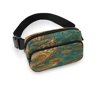 Waist Pack Yellow Paisley Pattern Printed Butt Pack Fanny Pack Hip Bum Bag for Workout Traveling Casual Running Hiking Cycling, Yellow Paisley Pattern, 7.9 X 5.1 in