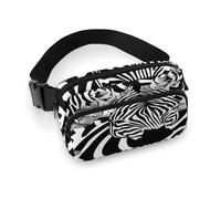 Waist Pack Zebra Texture Pattern Printed Butt Pack Fanny Pack for Men Women Workout Traveling Casual Running Hiking Cycling Hip Bum Bag with Adjustable Strap for Outdoors, Zebra Texture Pattern, 7.9 X