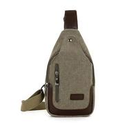 Waist Packs Outdoor Men Chest Bags Vintage Canvas Crossbody Bag for Man Casual Shoulder Large Capacity Bags 17X7X30Cm ArmyGreen