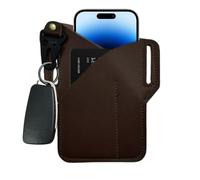 Waist Phone Holster - Vertical Height, Zip Mobile Bag, Bow Bag, Soft Grain PU Outer Material, Durable Compact Accessories, Storage, Hiking Outdoors