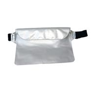 Waist Pouch Phone Dry Bag Premium PVC Triple Layer Sealed Touchscreen Fanny Pack for Swimming Beach Kayaking Adjustable Unisex Belt (Silver and White)