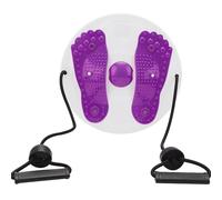Waist Sculptor Twister, Exercise Equipment for Slimming Waist, Arms, Hips & Thighs - Rotating Disc with Massage Foot Sole (Purple)