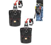 Waist Tool Bag, Tool Storage Bag, Rotatable Quick Lock to Prevent Tools from Falling, Waterproof Oxford, Suitable for Electricians, Mechanics, and Carpenters(Small,2)