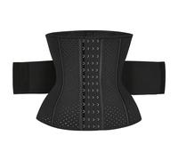 Waist Trainer & Back Support Belt - Lower Back Pain Relief Lumbar Brace with Removable Metal Support, Adjustable Compression Waist Cincher for Posture & Workout (Black, 2XL)