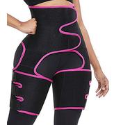 Waist Trainer for Women, 3-in-1 Thigh Trimmer Belt with Butt Lifter Slimming Body Shaper Sweat Band Pink