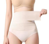 Waist Trainer for Women Lower Belly Fat, Belly Wrap Tummy Control Shapewear Corset Shapewear for Women, Faja Body Shaper, Beige, Large