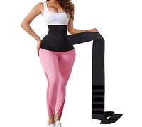 Waist Trainer for Women Waist Wraps for Stomach Snatch Me Up Bandage Tummy Wrap Invisible Plus Size Trimmer Belt Sweat Body Shaper Snatcher 13.1ft Black