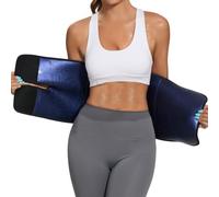 Waist Trainer Men Women Black: Sweat Waist Trimmer Adjustable Yoga Belt