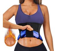 Waist Trimmer for Women, Women's Waist Trainer, Slimming Fat Burning Tummy Control Sweatband, Compression Sweat Belt,XL,Blue