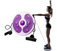 Waist Twist Disc, Lovely Waist Sculptor Machine Twister, Waist Slimming Balance Rotating Disc Multi-functional Twist Board Exercise with Massage Foot Sole- Exercise Equipment for Home Use (Purple)